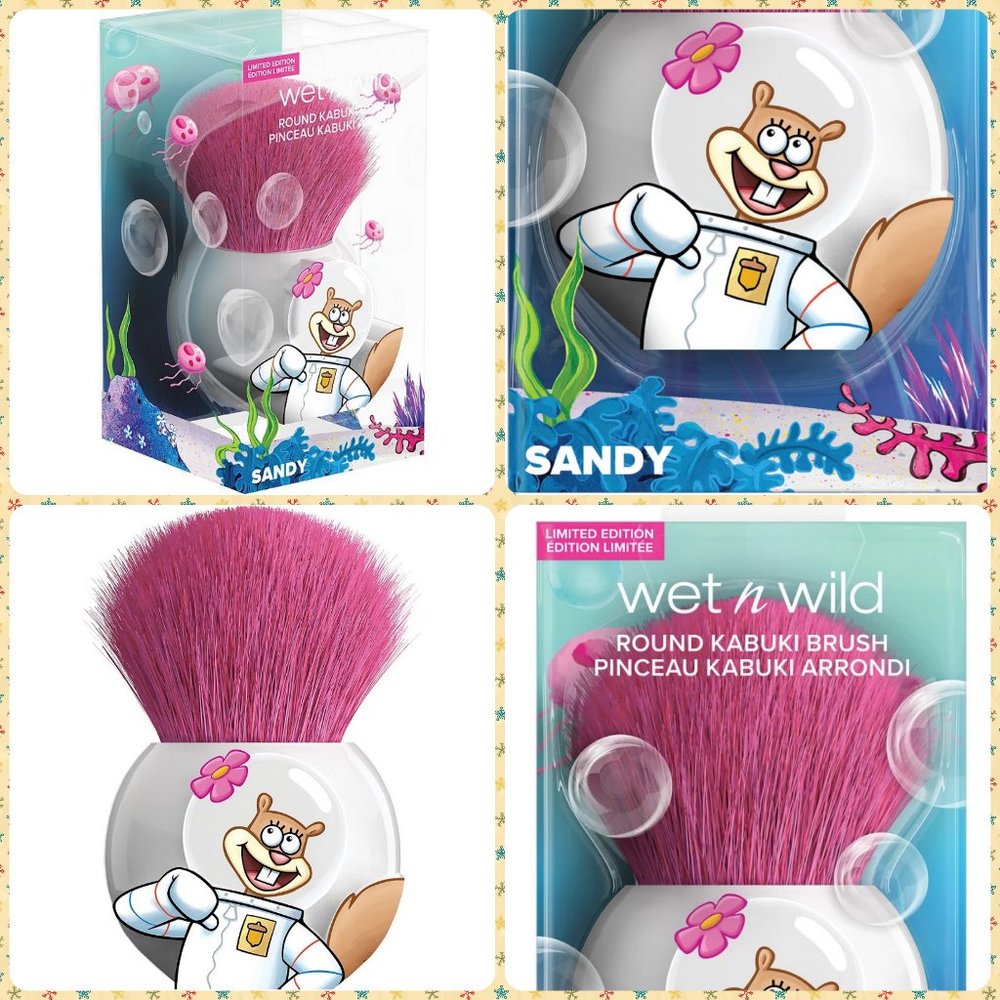 wet n wild Spongebob Squarepants Sandy Kabuki Makeup Powder Brush